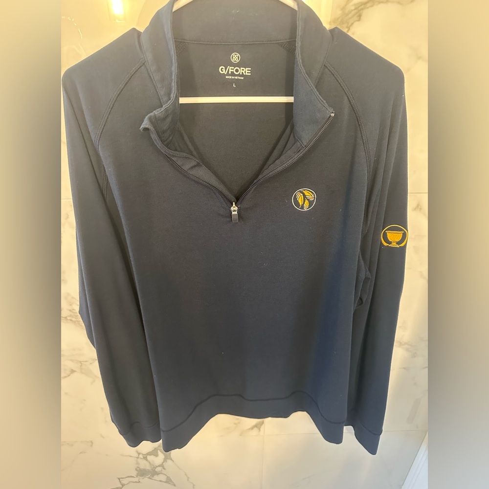 G/FORE Men’s Quarter Zip Pullover Black Large Golf Sweater